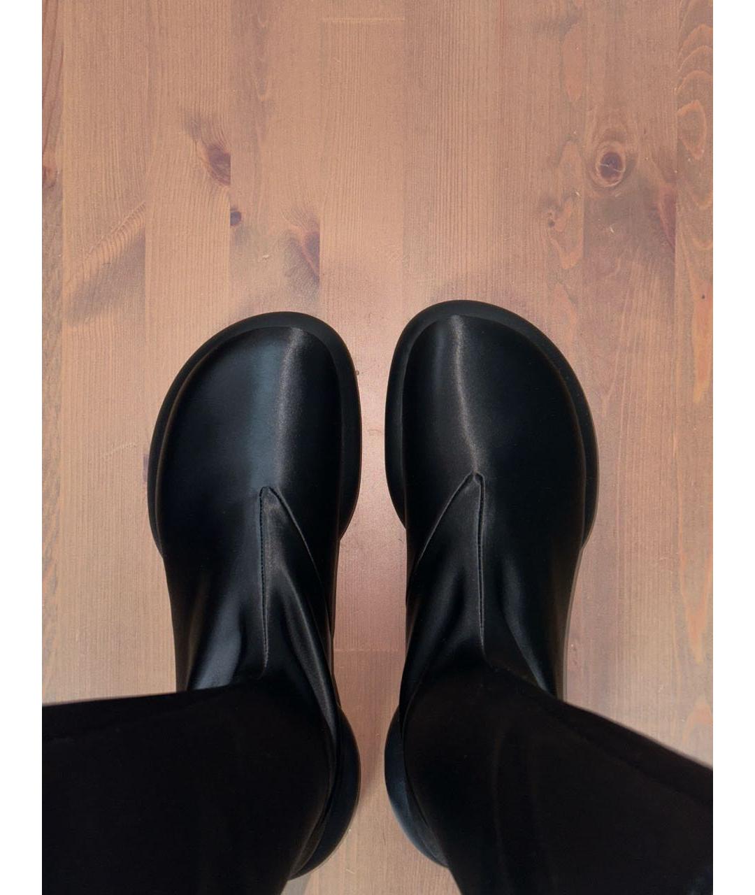 JIL SANDER Черные неопреновые сапоги, фото 3