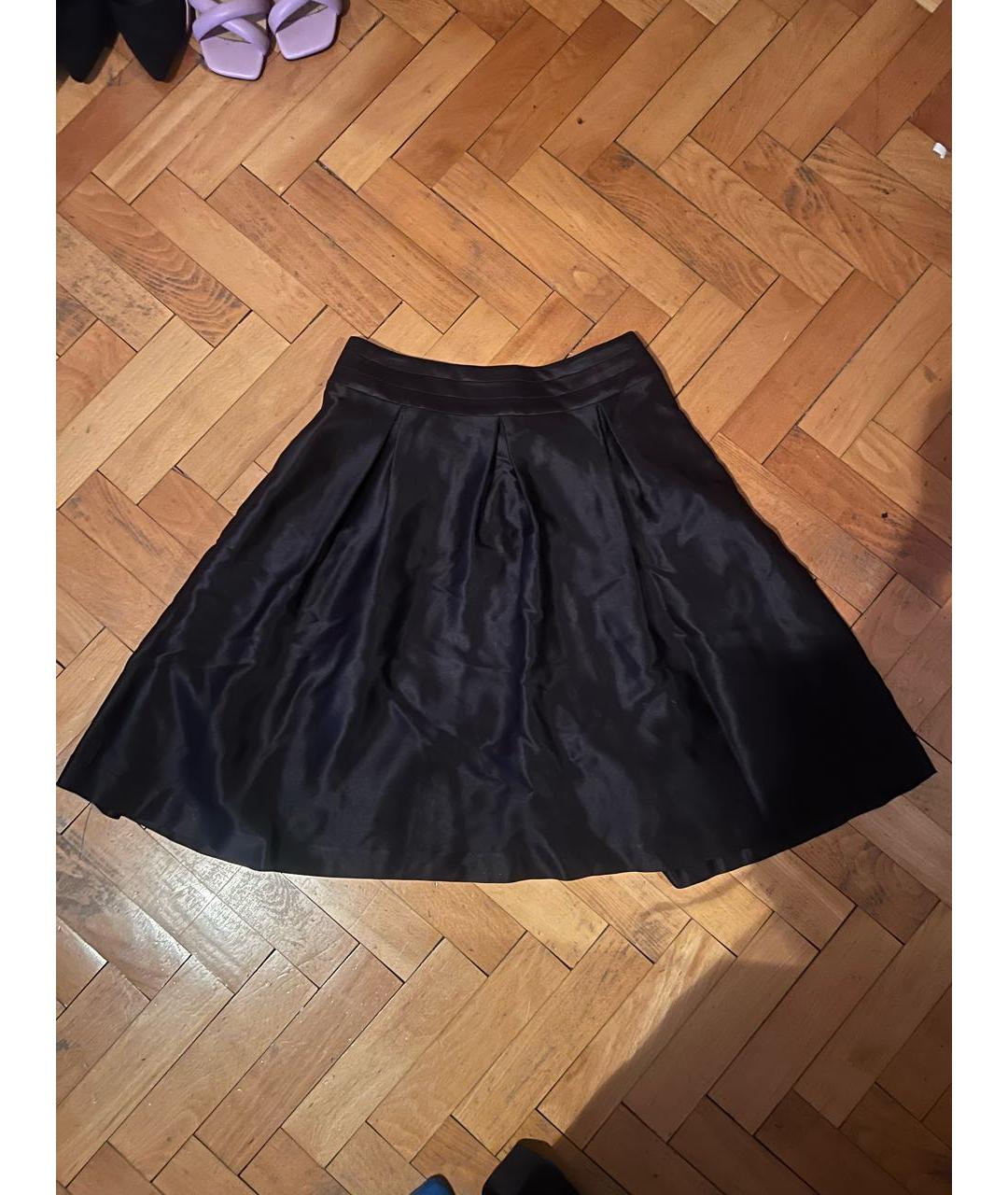 CELINE Черная атласная юбка макси, фото 2