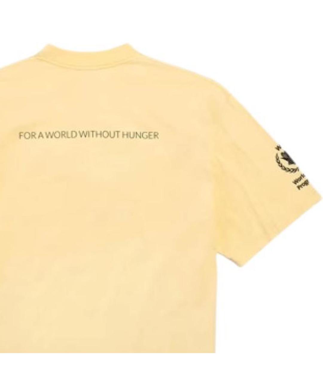BALENCIAGA Желтая хлопковая футболка, фото 7