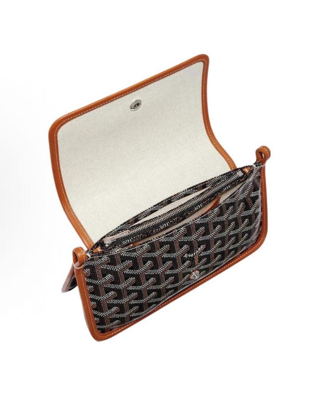 GOYARD Антрацитовая кожаная сумка через плечо, фото 4