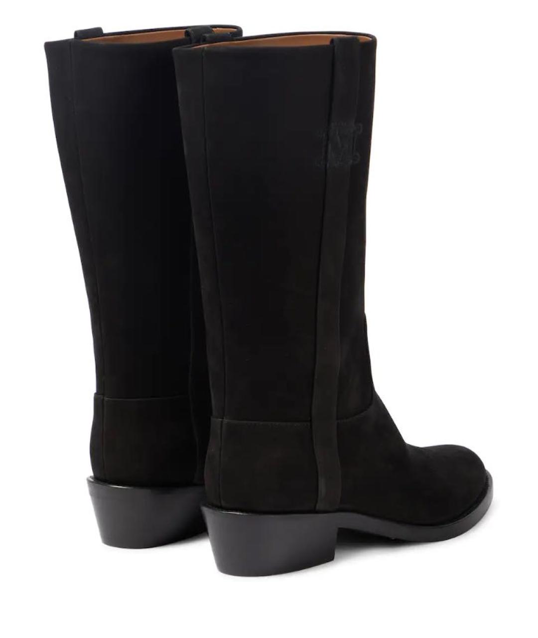MAX MARA Черные замшевые сапоги, фото 4