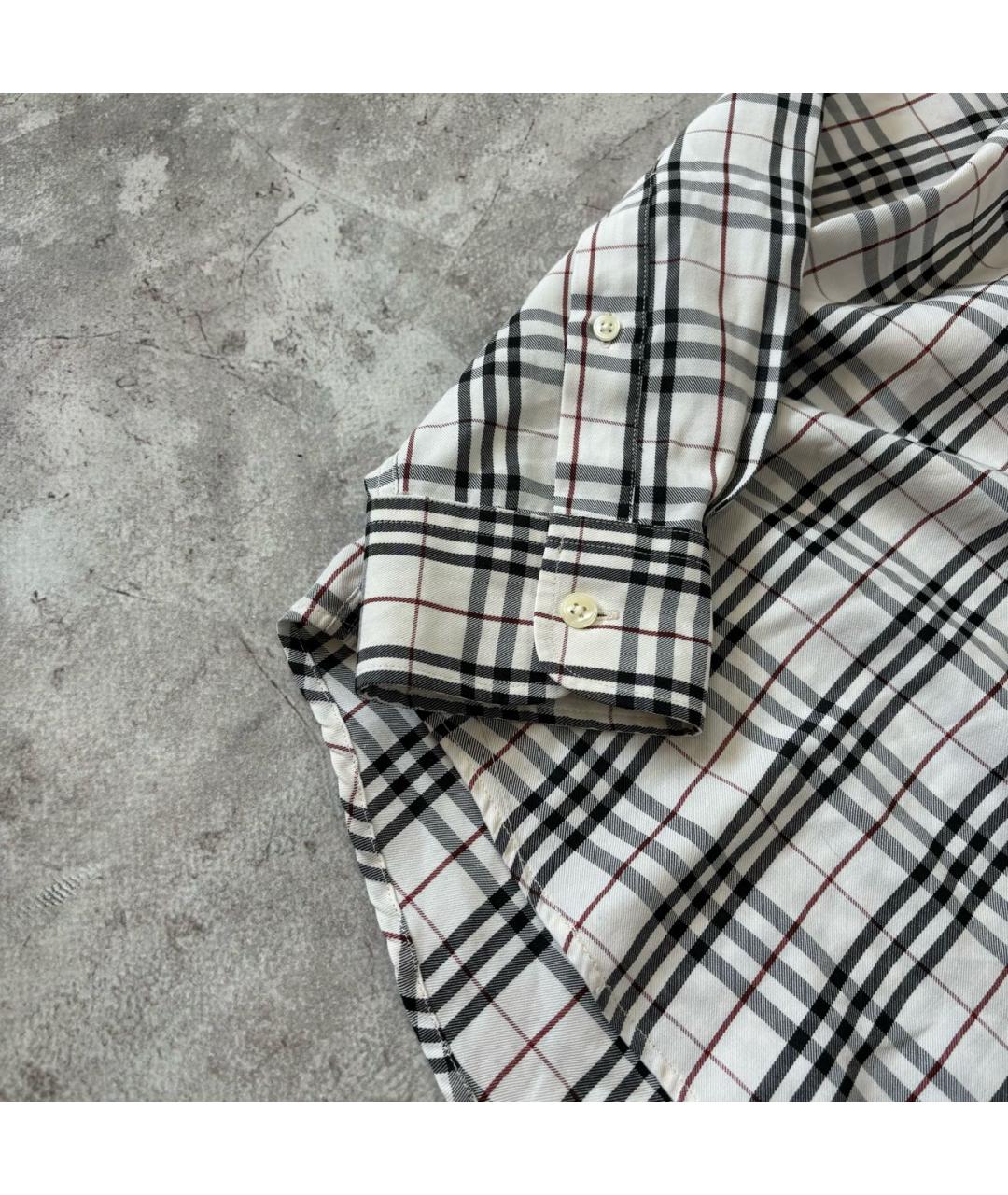 BURBERRY Бежевая хлопковая кэжуал рубашка, фото 5