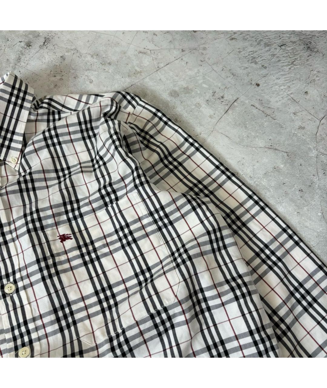 BURBERRY Бежевая хлопковая кэжуал рубашка, фото 4