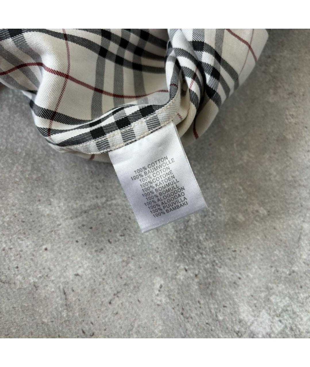 BURBERRY Бежевая хлопковая кэжуал рубашка, фото 6