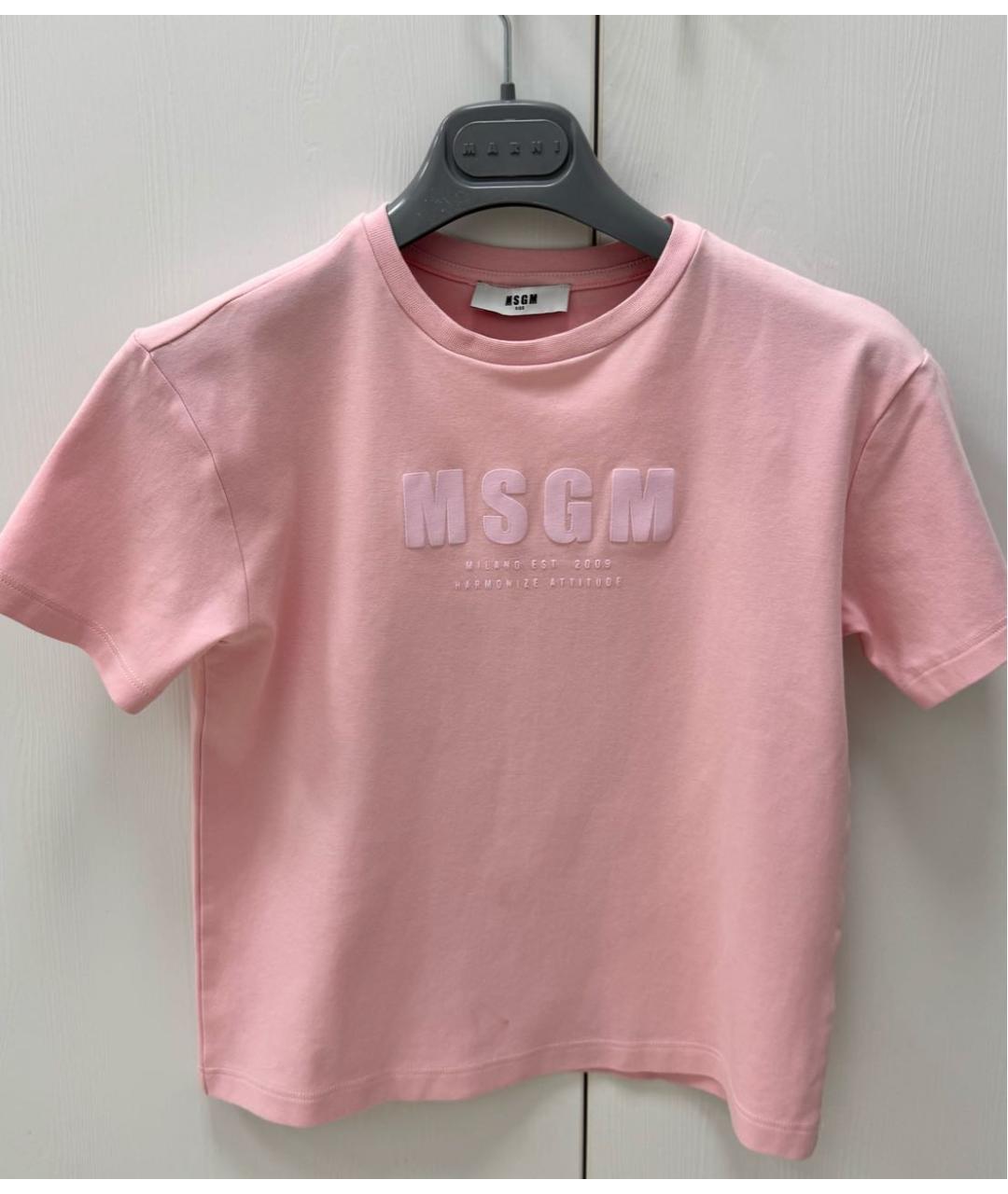MSGM Розовый хлопковый детская футболка / топ, фото 6