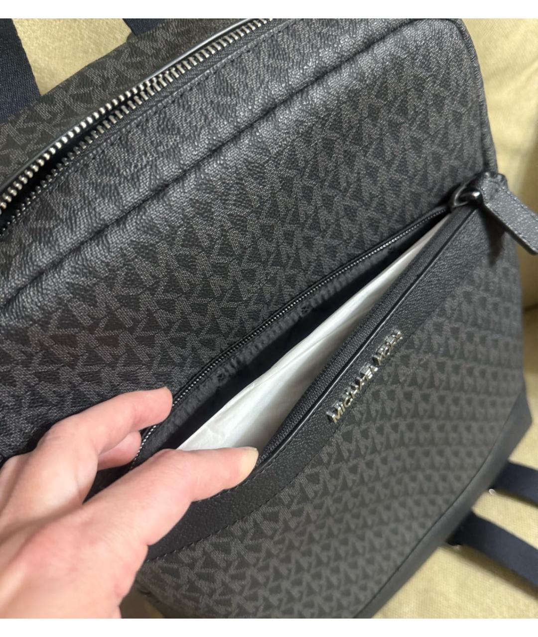 MICHAEL KORS Черный рюкзак, фото 8