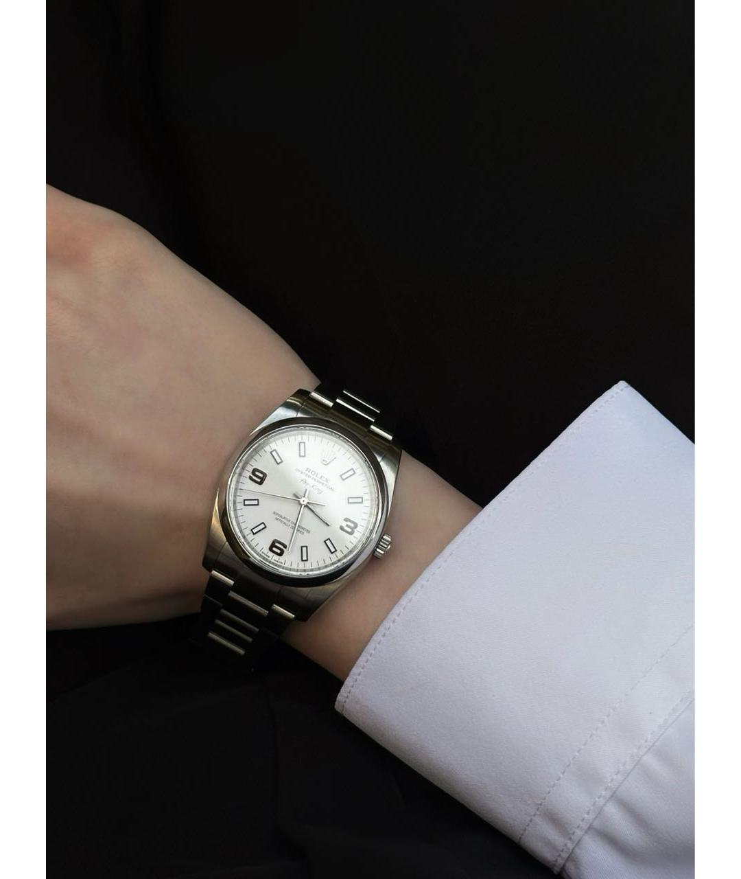 ROLEX Серебряные металлические часы, фото 8