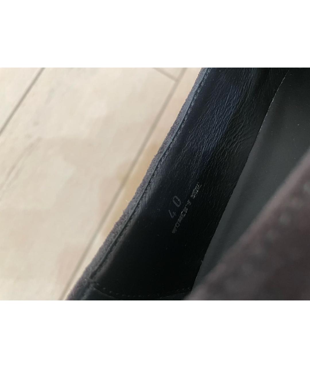 TOD'S Антрацитовые замшевые лоферы, фото 8
