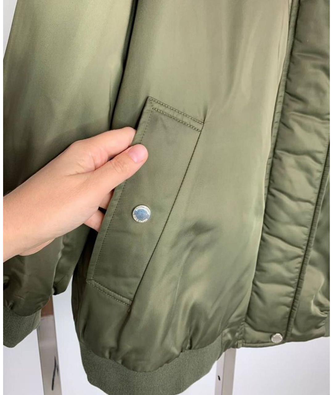 MAX MARA Зеленая полиэстеровая куртка, фото 5