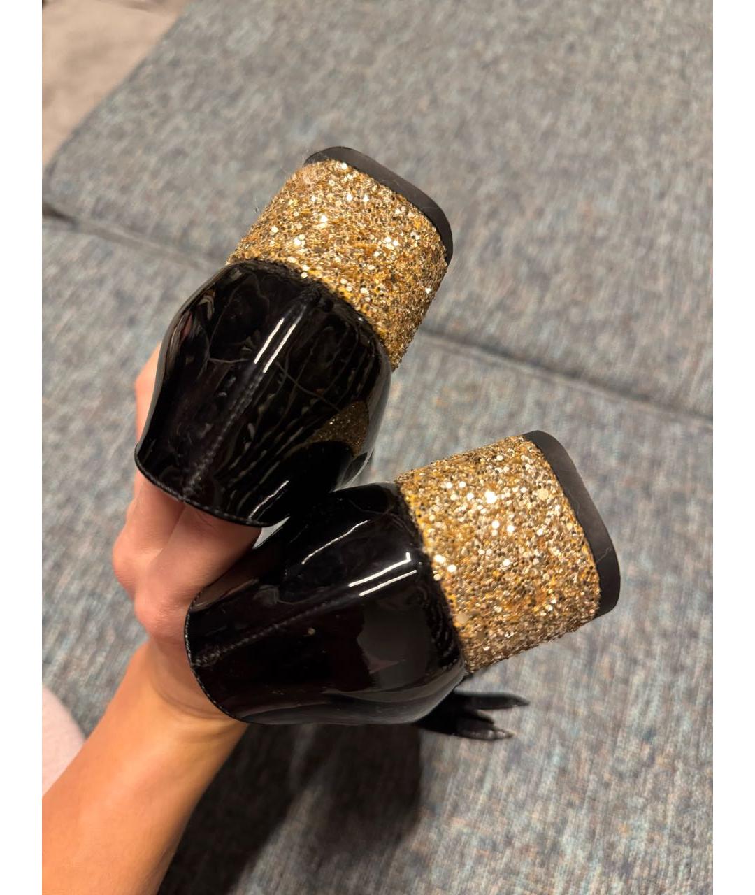 SAINT LAURENT Черные туфли из лакированной кожи, фото 4