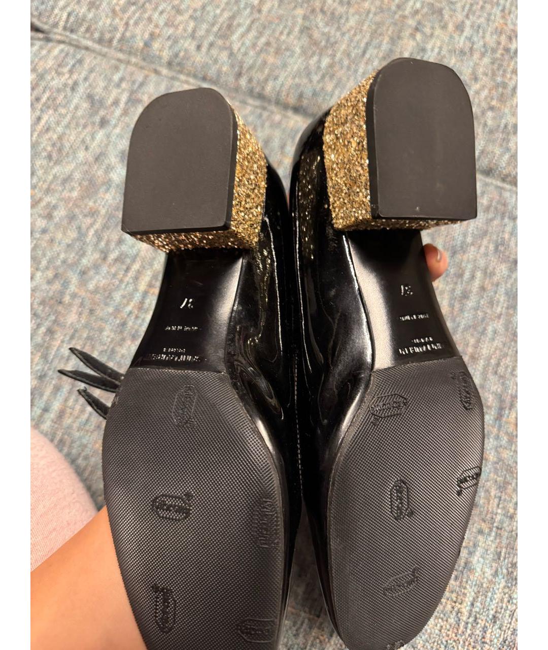 SAINT LAURENT Черные туфли из лакированной кожи, фото 6