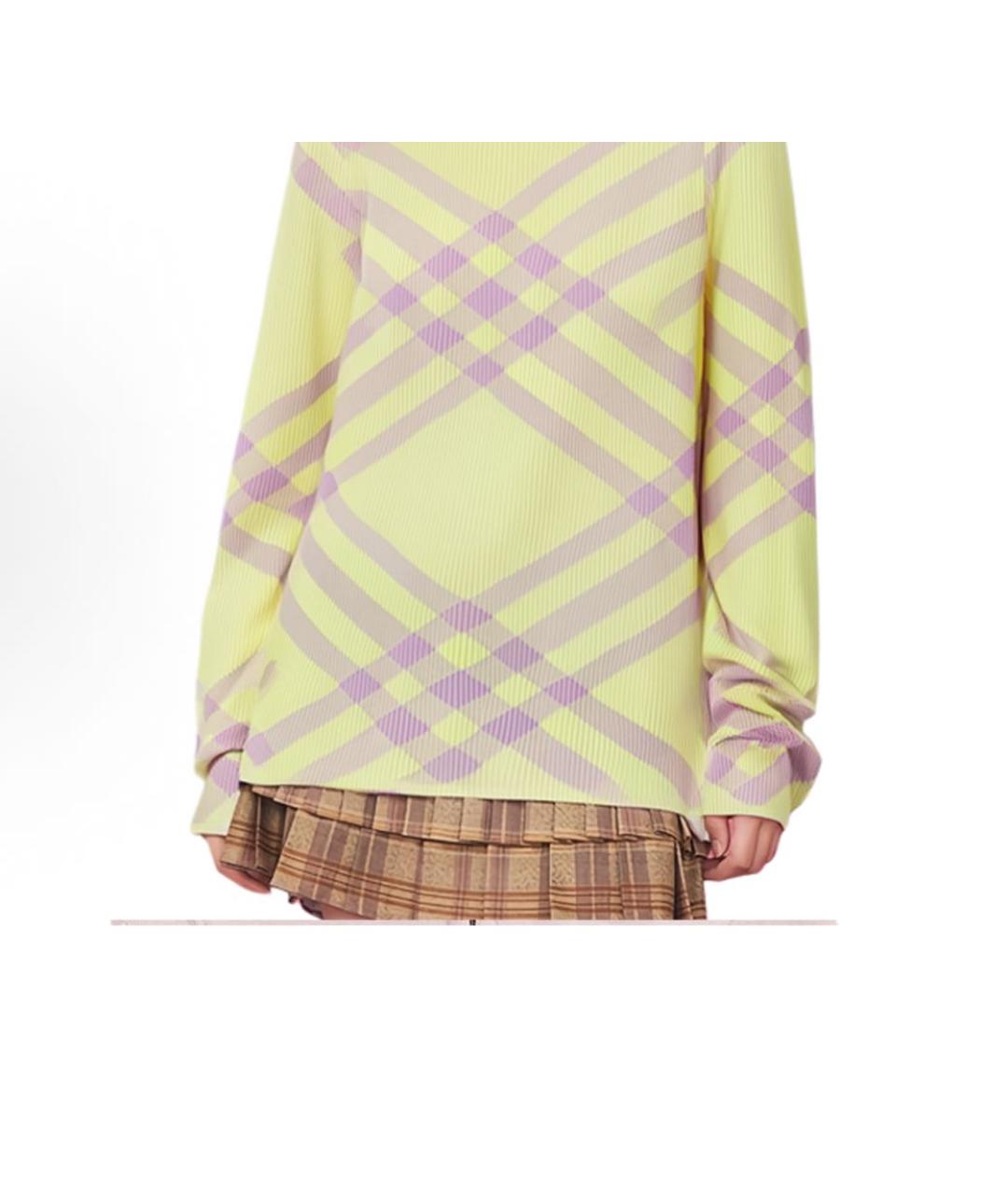 BURBERRY Желтая шерстяная водолазка, фото 2
