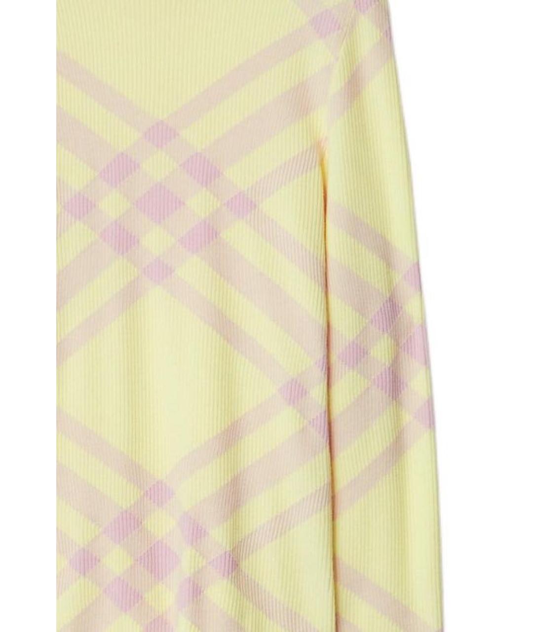 BURBERRY Желтая шерстяная водолазка, фото 5