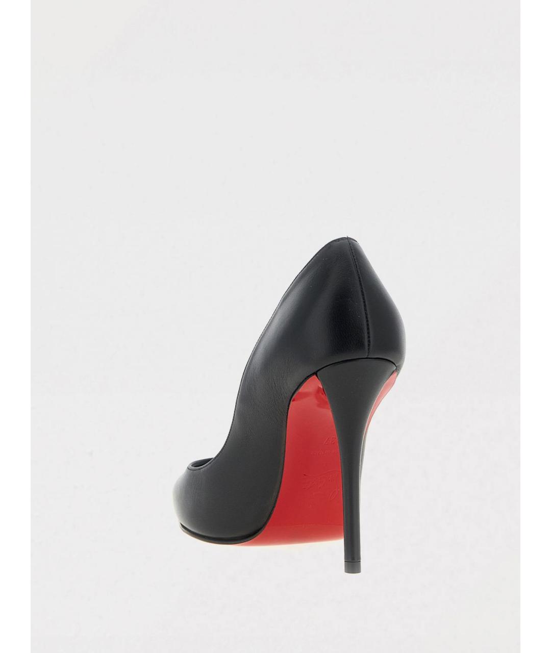 CHRISTIAN LOUBOUTIN Черные кожаные туфли, фото 3