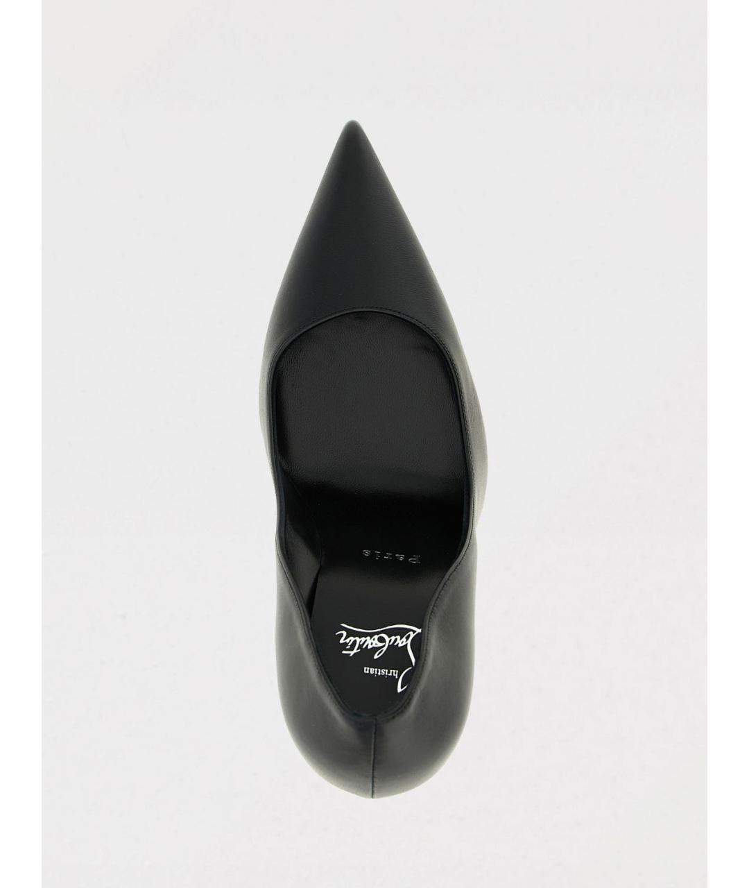 CHRISTIAN LOUBOUTIN Черные кожаные туфли, фото 4