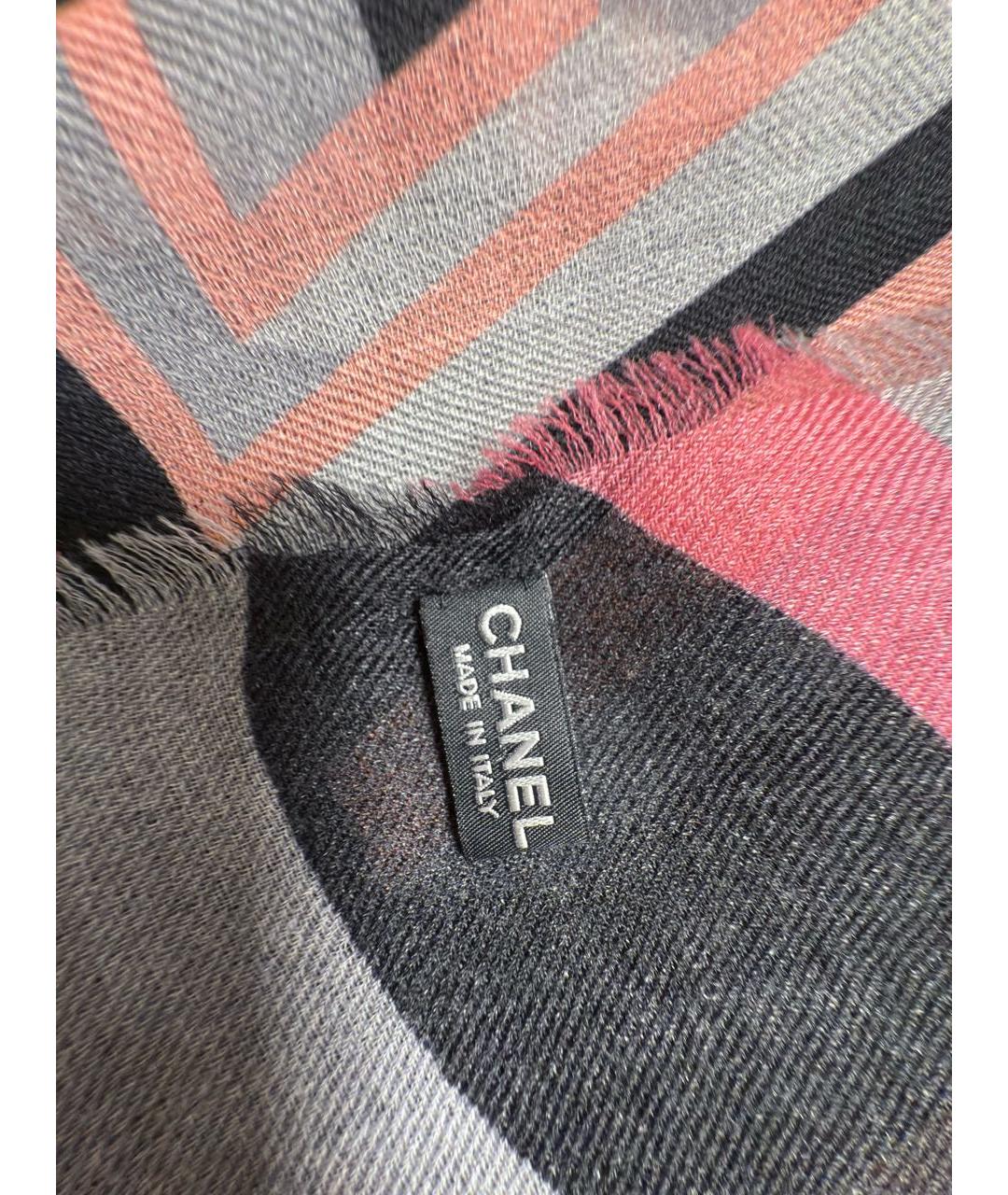 CHANEL Мульти кашемировый шарф, фото 7