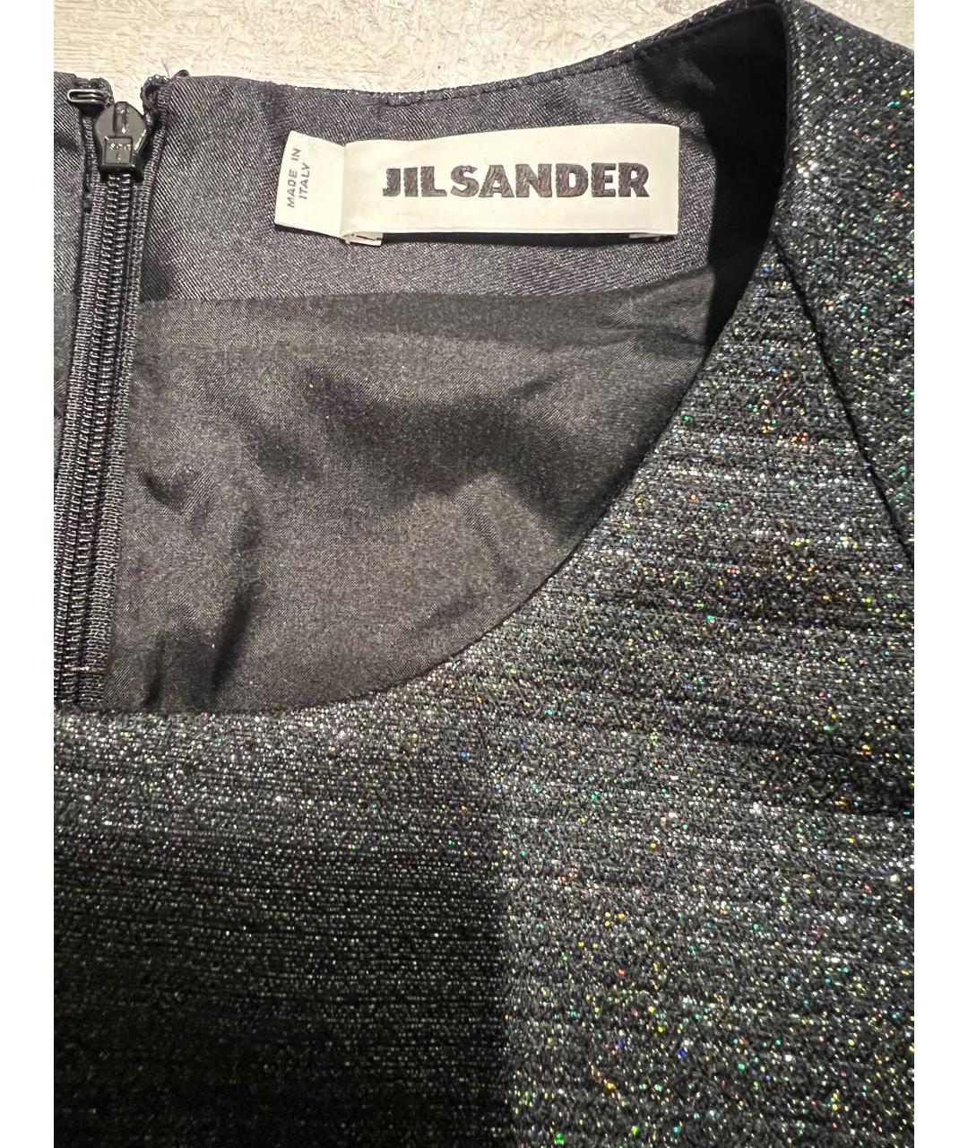 JIL SANDER Черная полиэстеровая блузы, фото 3