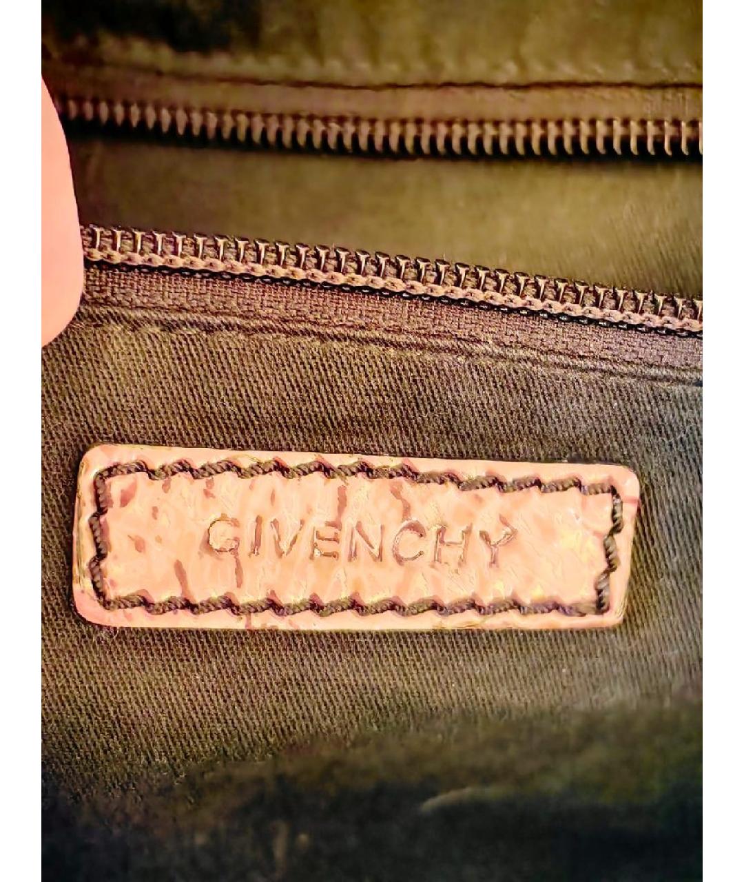 GIVENCHY Коричневая сумка тоут из лакированной кожи, фото 9