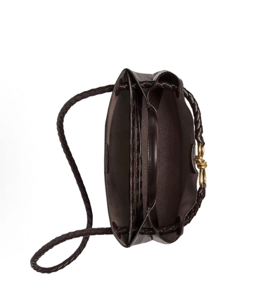 BOTTEGA VENETA Черная кожаная сумка через плечо, фото 5
