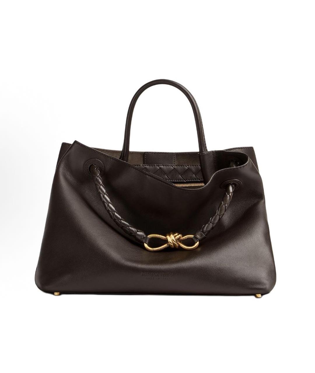 BOTTEGA VENETA Черная кожаная сумка через плечо, фото 2