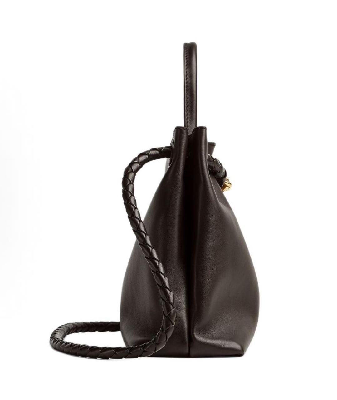 BOTTEGA VENETA Черная кожаная сумка через плечо, фото 3
