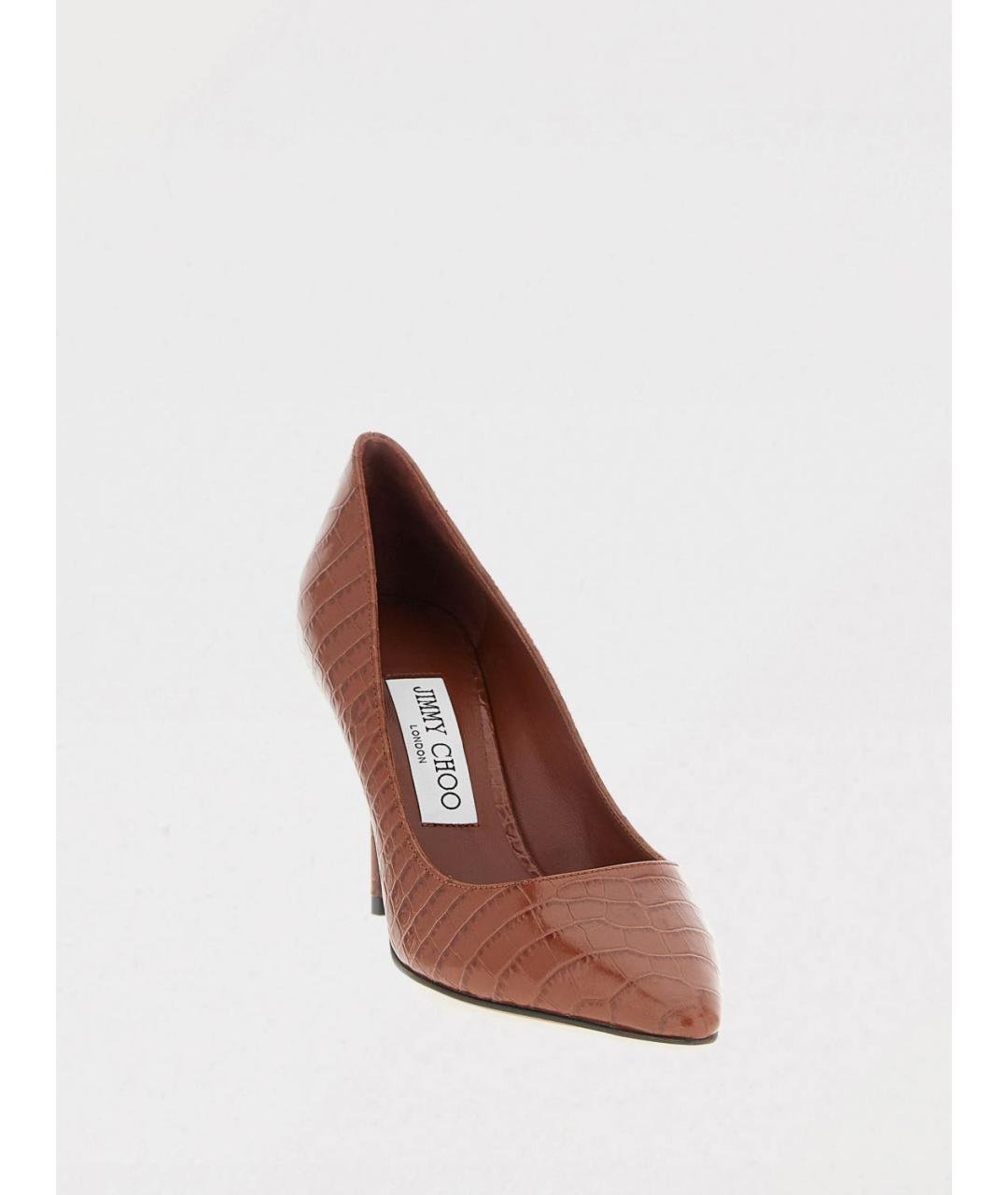 JIMMY CHOO Коричневые кожаные туфли, фото 2
