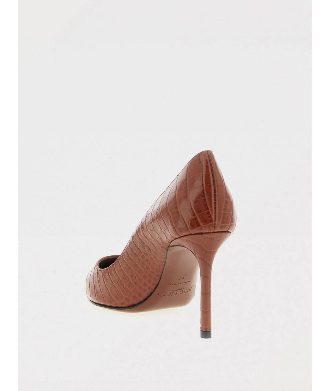 JIMMY CHOO Коричневые кожаные туфли, фото 3