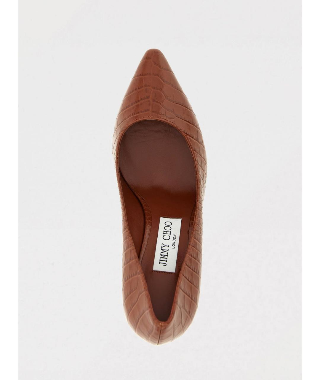 JIMMY CHOO Коричневые кожаные туфли, фото 4