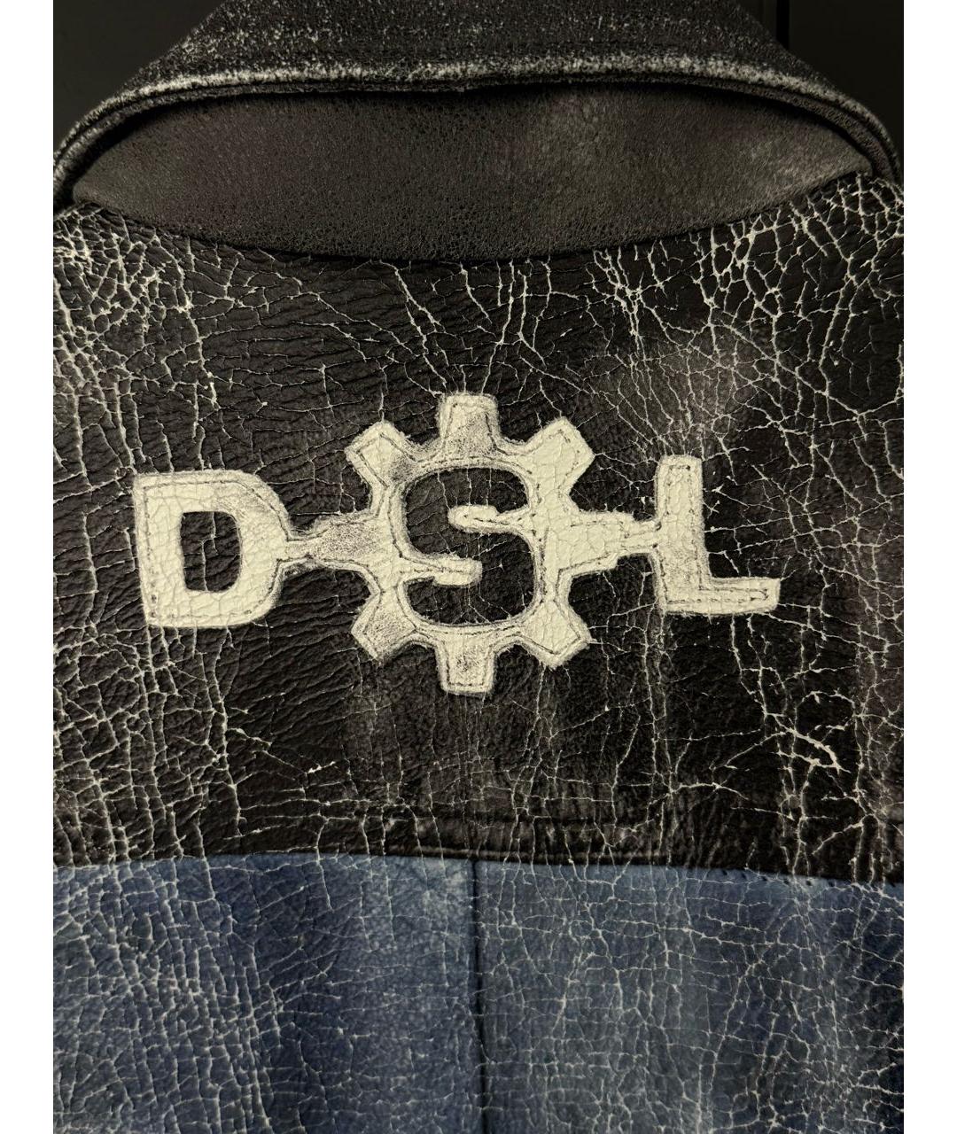 DIESEL Синяя кожаная куртка, фото 5