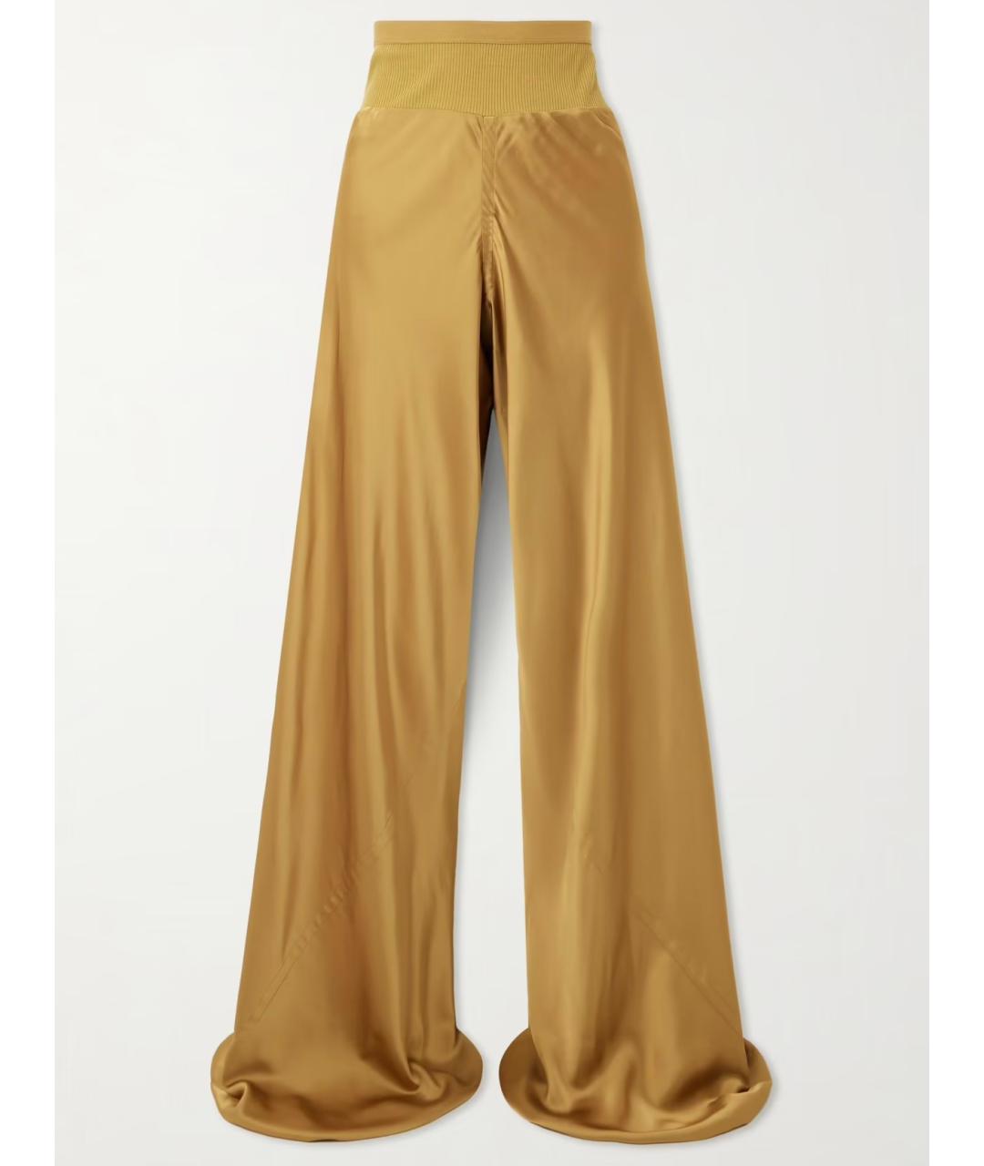 RICK OWENS Золотые брюки широкие, фото 4
