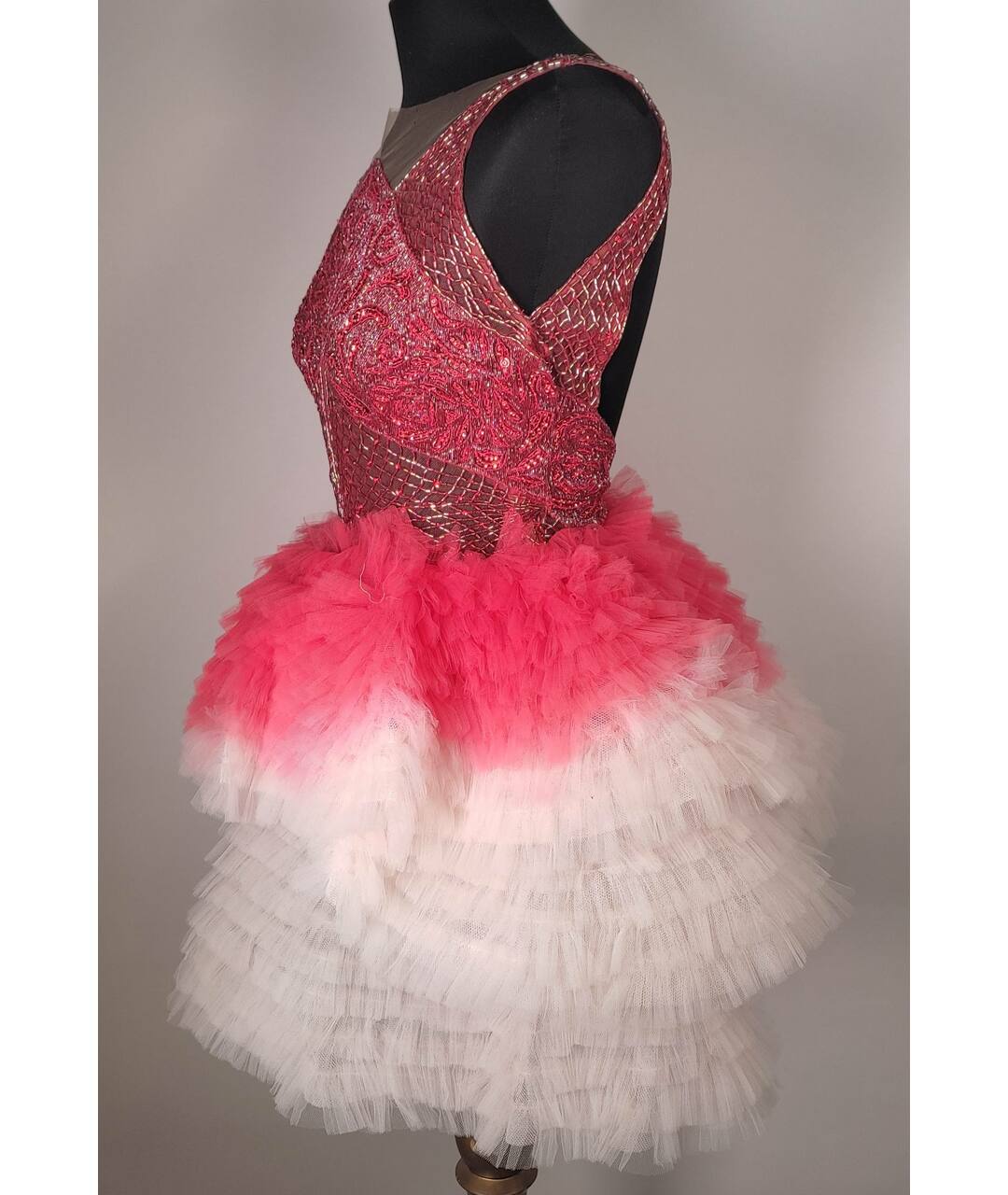 MIKAEL D. Розовое полиэстеровое платье, фото 2