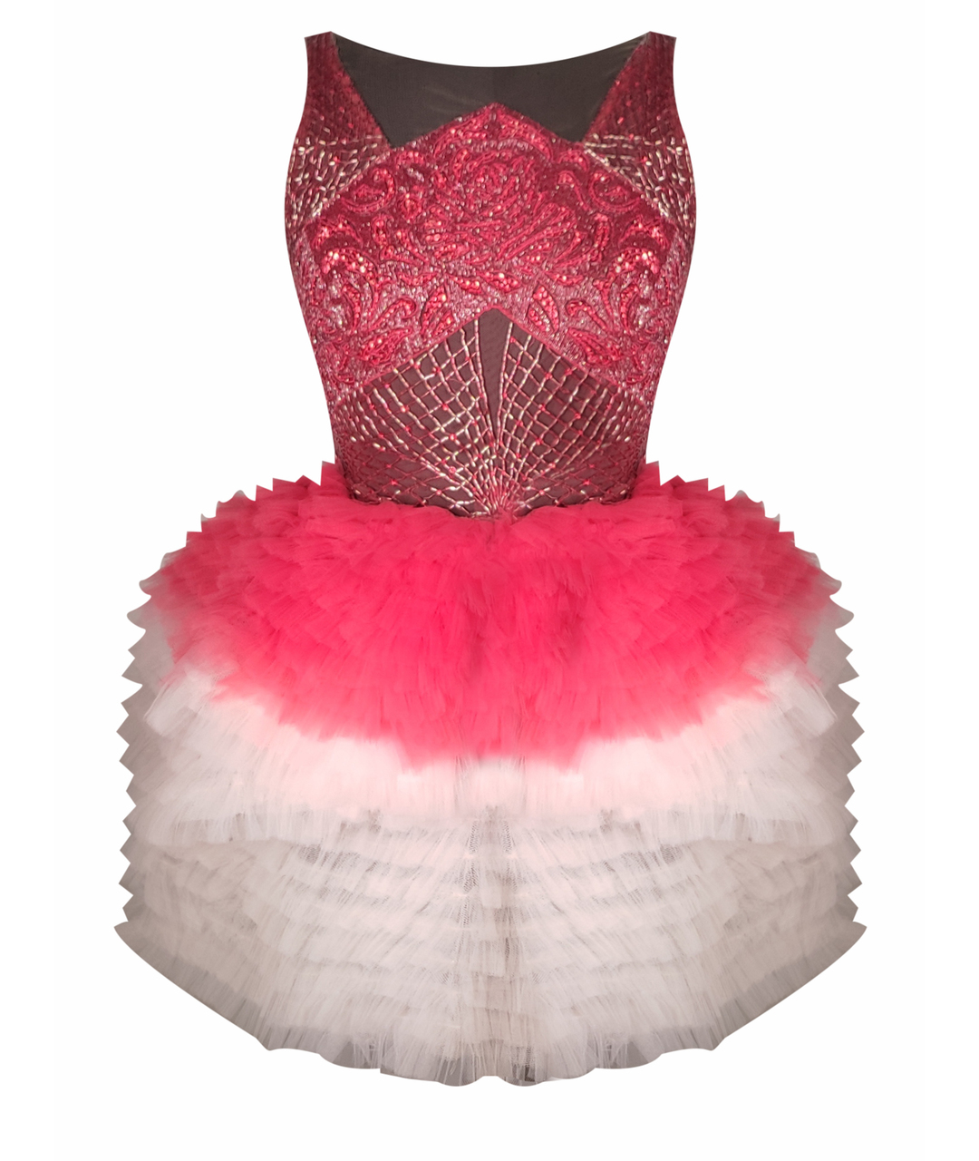 MIKAEL D. Розовое полиэстеровое платье, фото 1