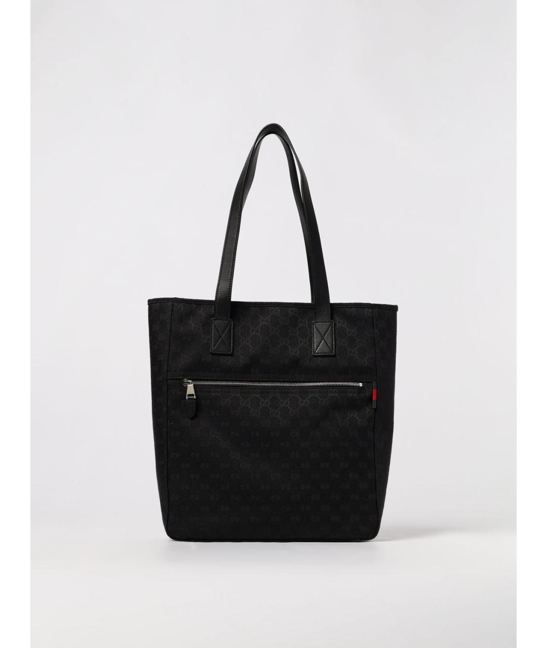 GUCCI Черная тканевая сумка тоут, фото 6
