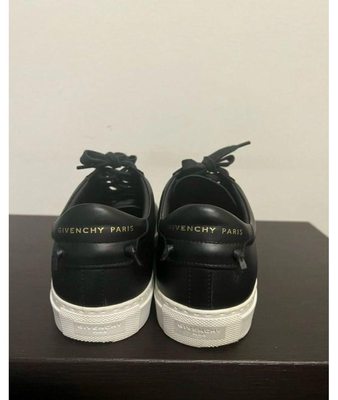 GIVENCHY Черные кожаные кеды, фото 2