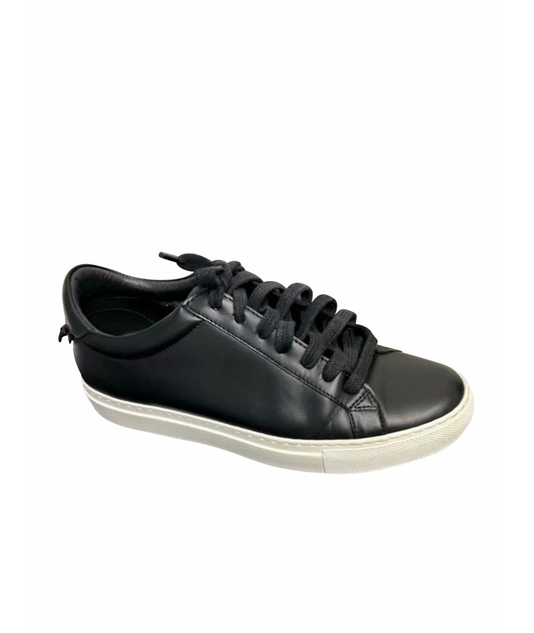 GIVENCHY Черные кожаные кеды, фото 1