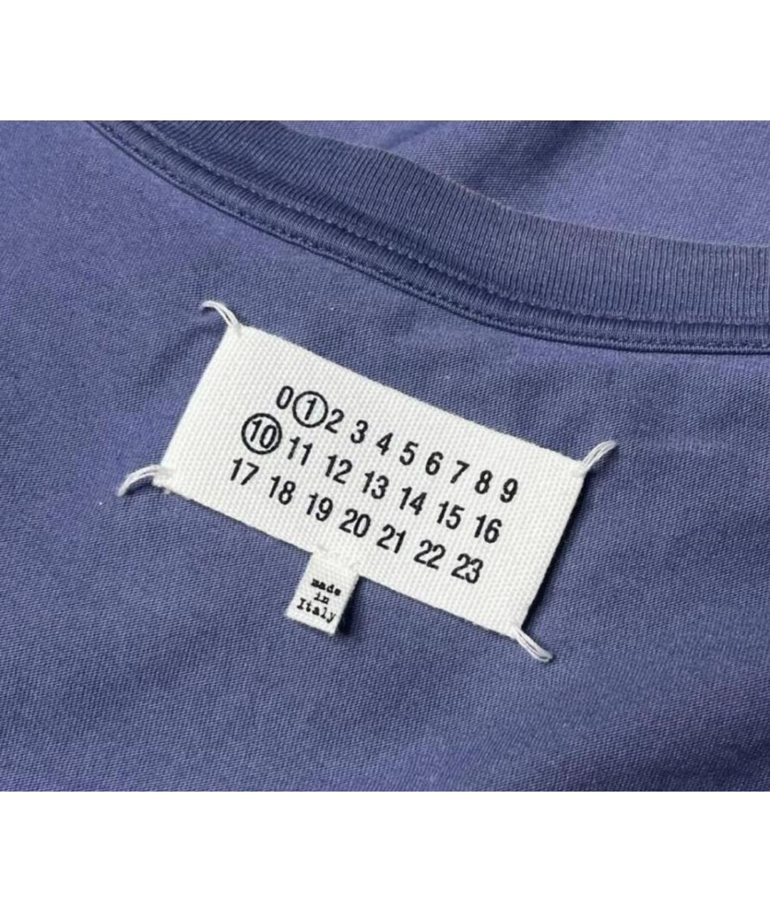 MAISON MARGIELA Фиолетовая хлопковая футболка, фото 5