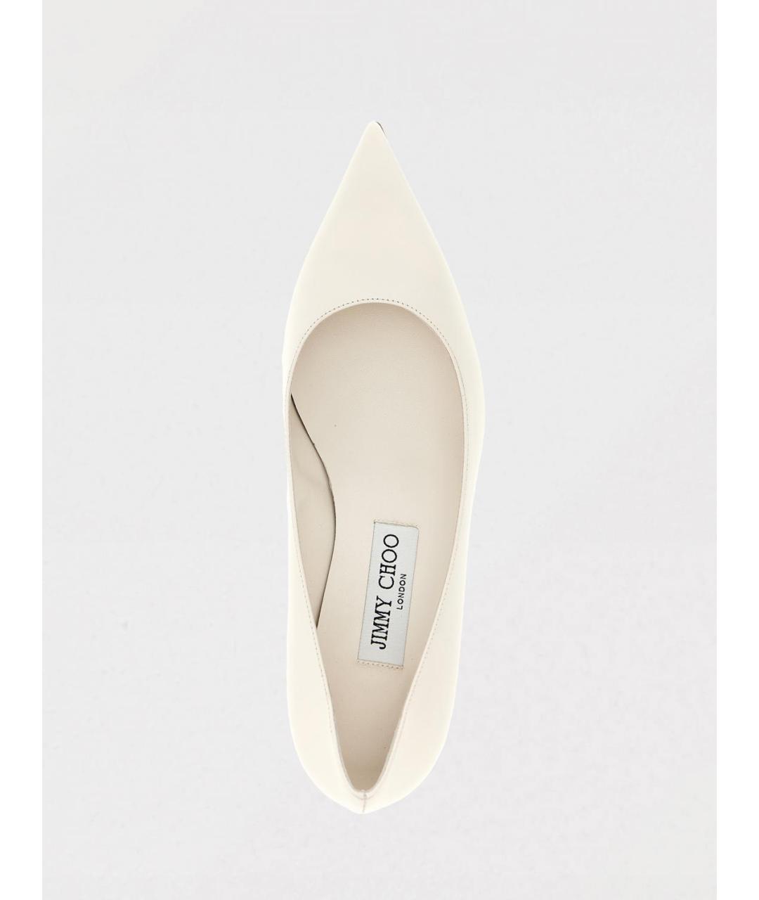 JIMMY CHOO Белые кожаные туфли, фото 4