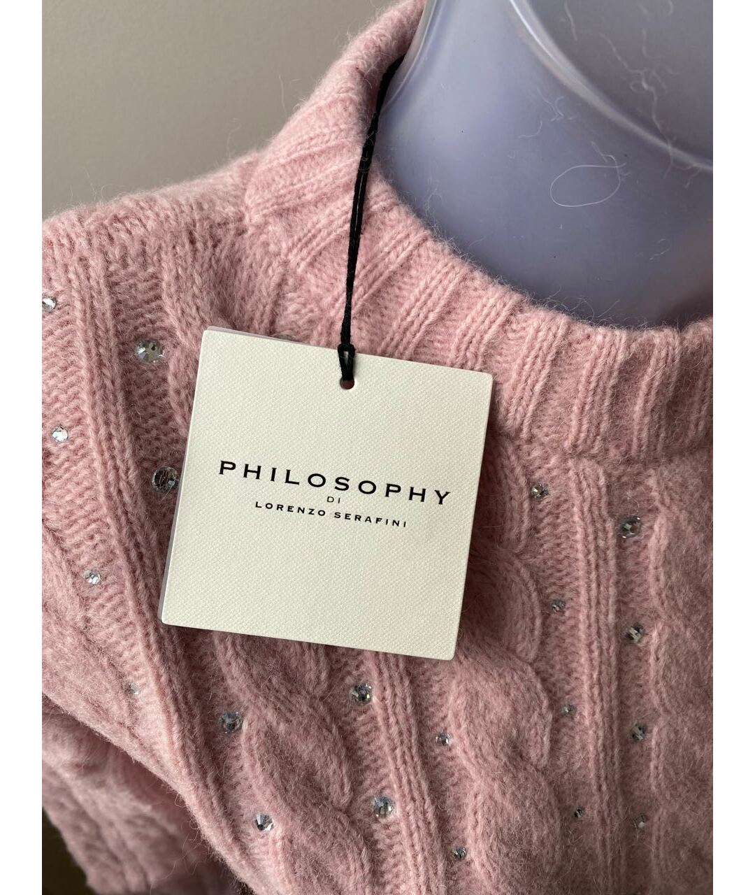 PHILOSOPHY DI LORENZO SERAFINI Розовый полиамидовый джемпер / свитер, фото 5