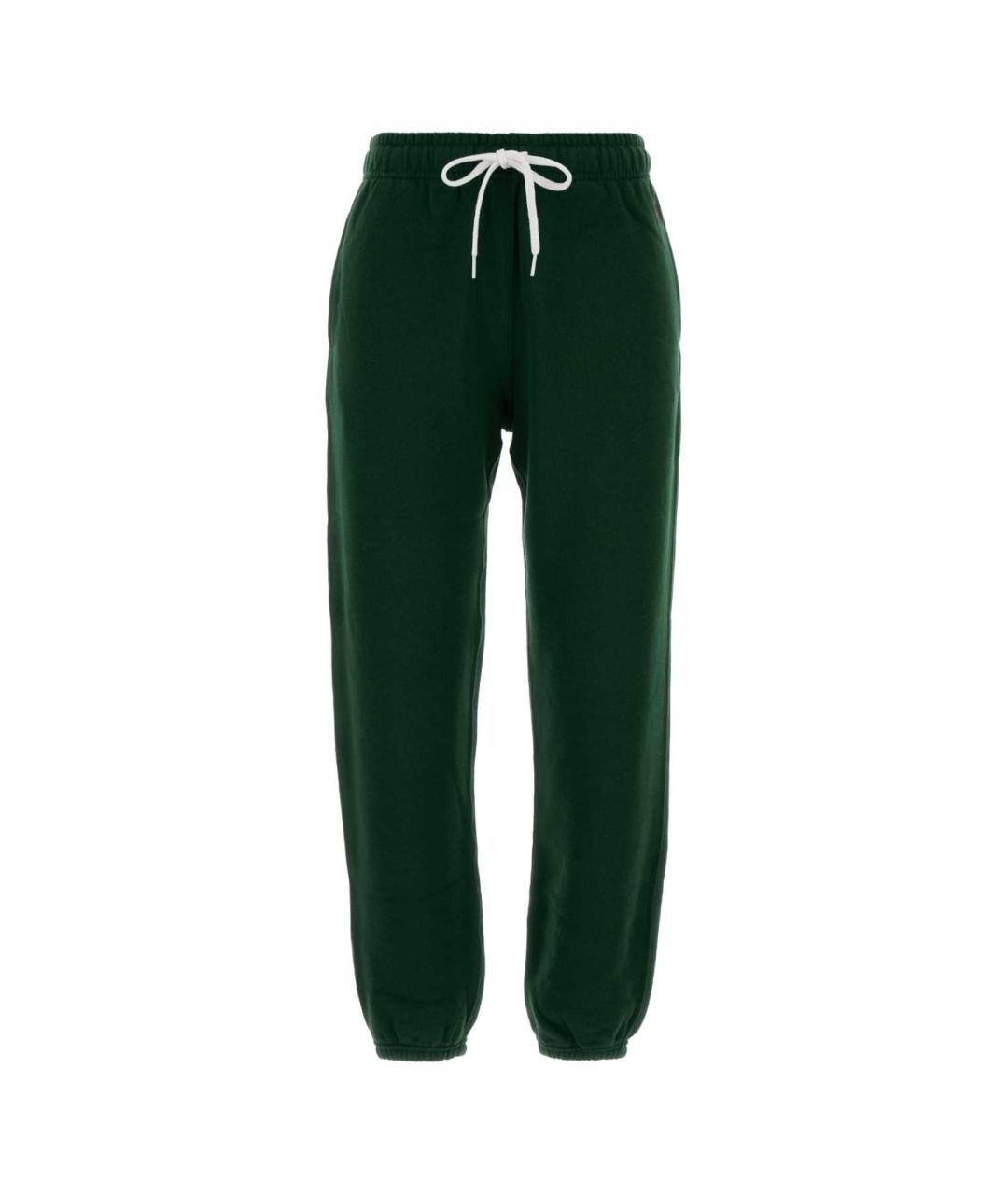 POLO RALPH LAUREN Зеленые синтетические прямые брюки, фото 1