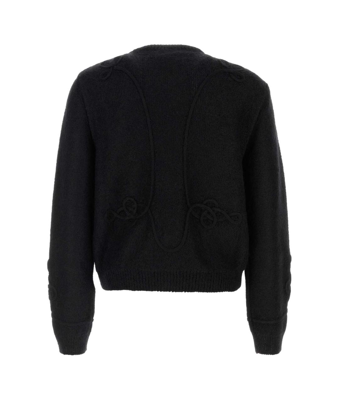 ALEXANDER MCQUEEN Черный вискозный кардиган, фото 2