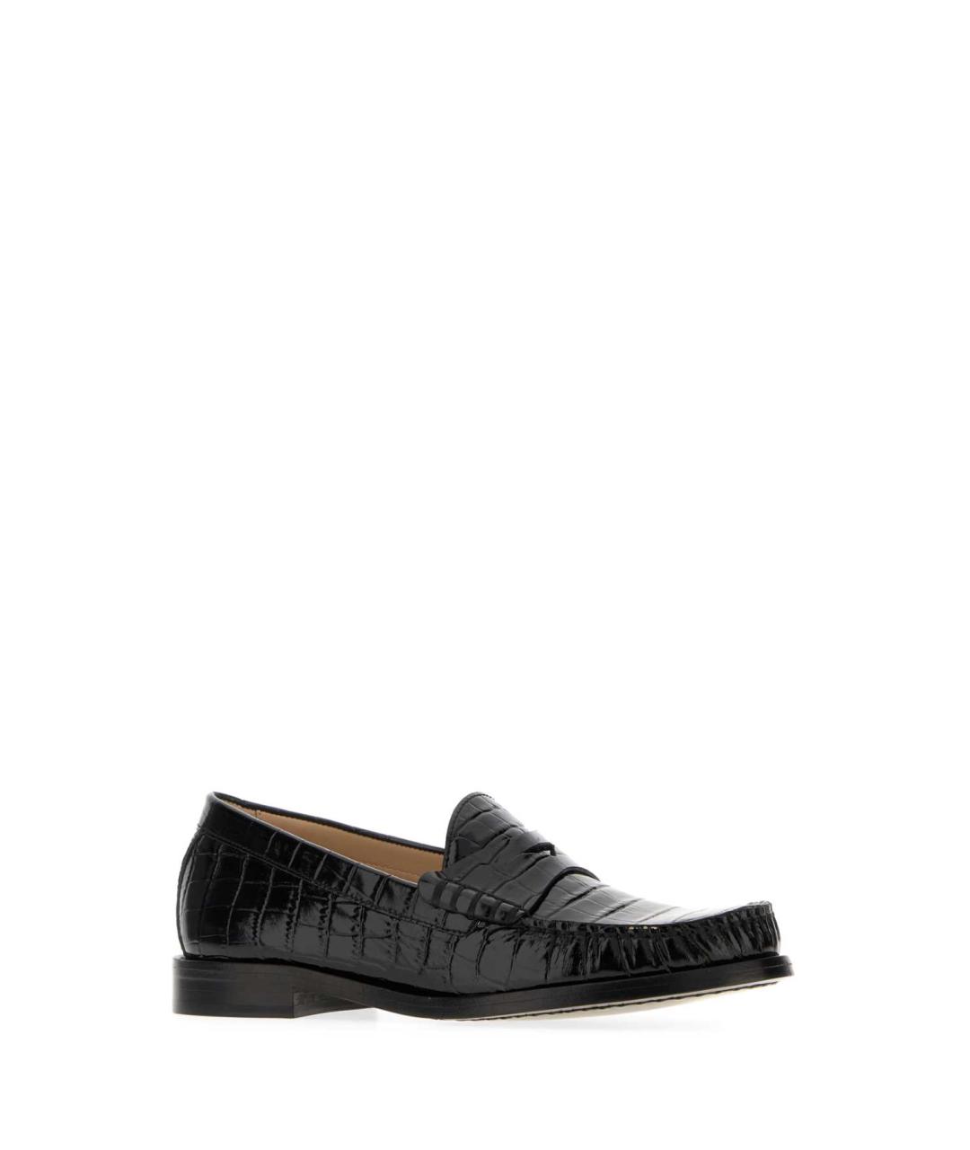 STUART WEITZMAN Черные кожаные лоферы, фото 2