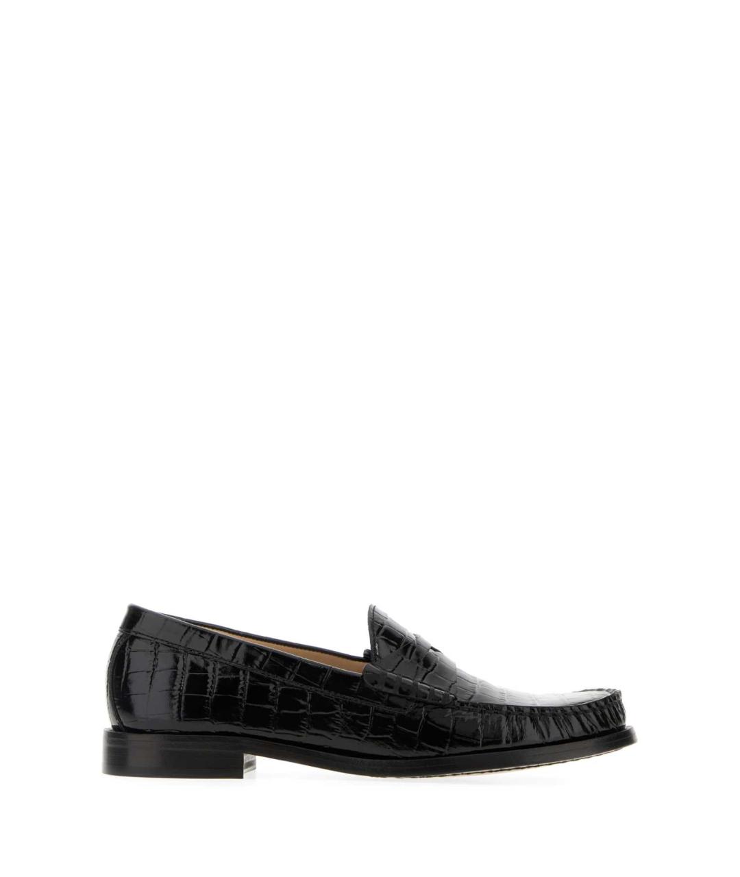 STUART WEITZMAN Черные кожаные лоферы, фото 1