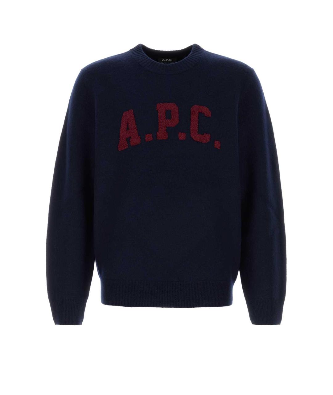 A.P.C. Синий шерстяной джемпер / свитер, фото 1