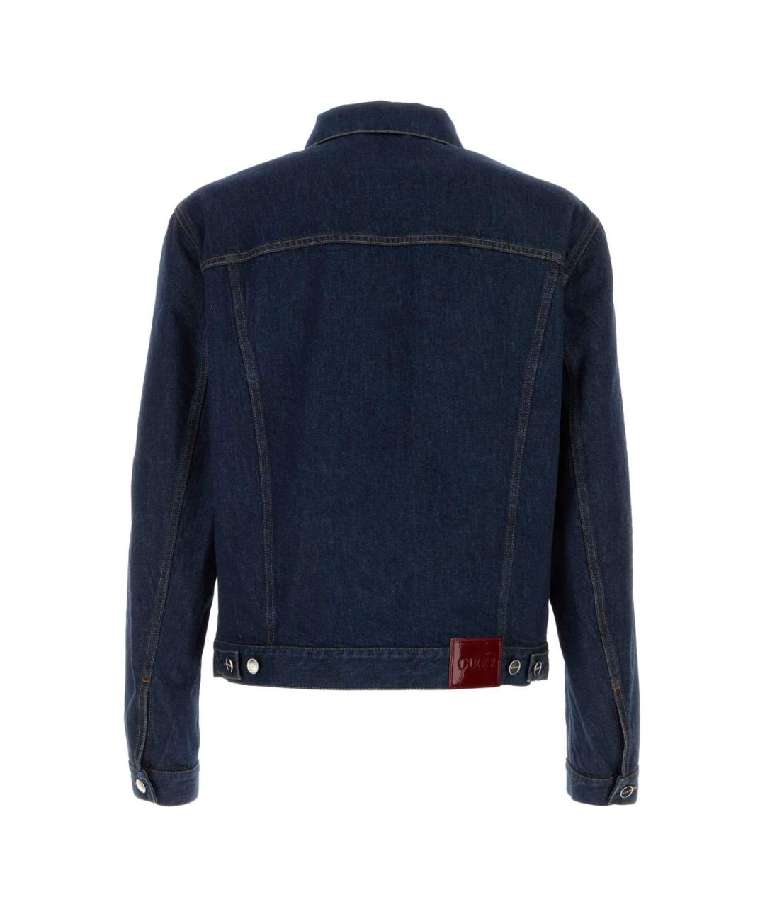 GUCCI Синяя хлопковая куртка, фото 2