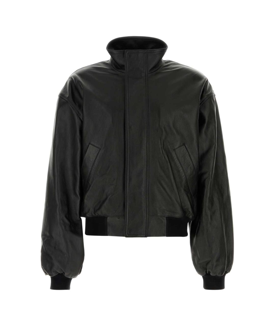 BALENCIAGA Черная кожаная куртка, фото 1