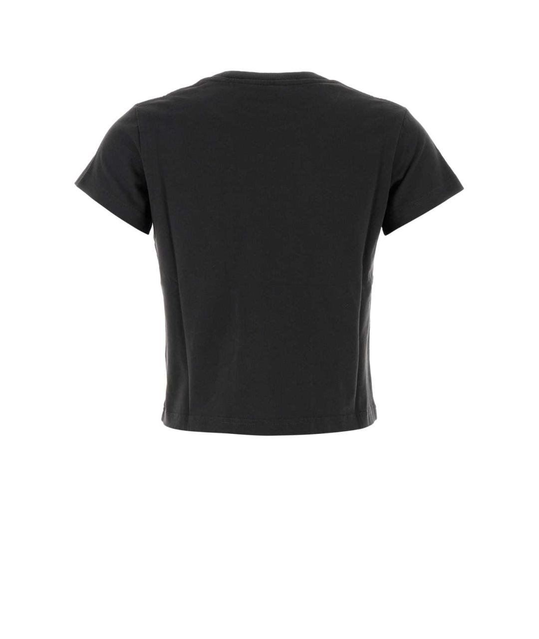 ALEXANDER WANG Антрацитовая хлопковая футболка, фото 2