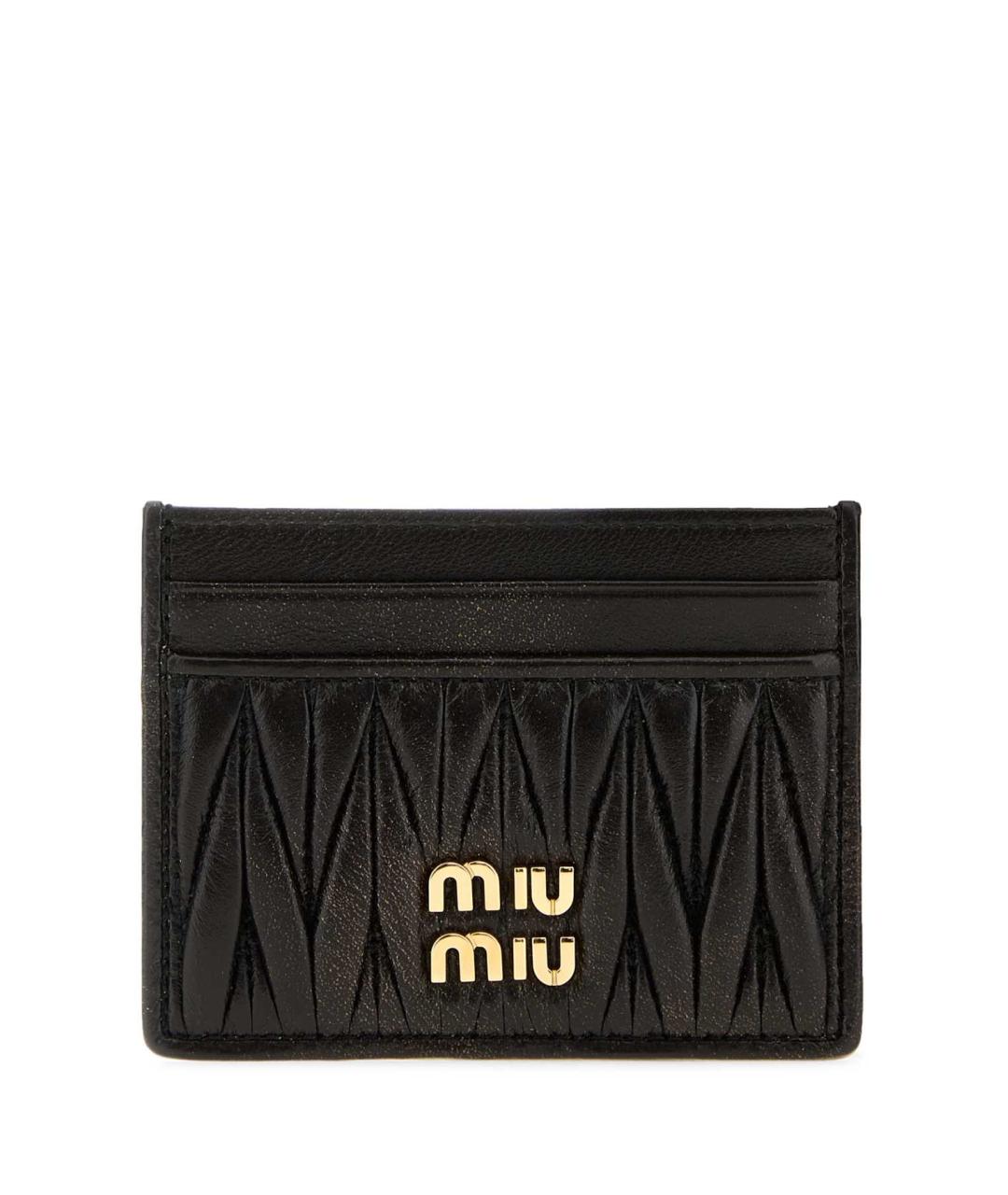 MIU MIU Черный кожаный кардхолдер, фото 1