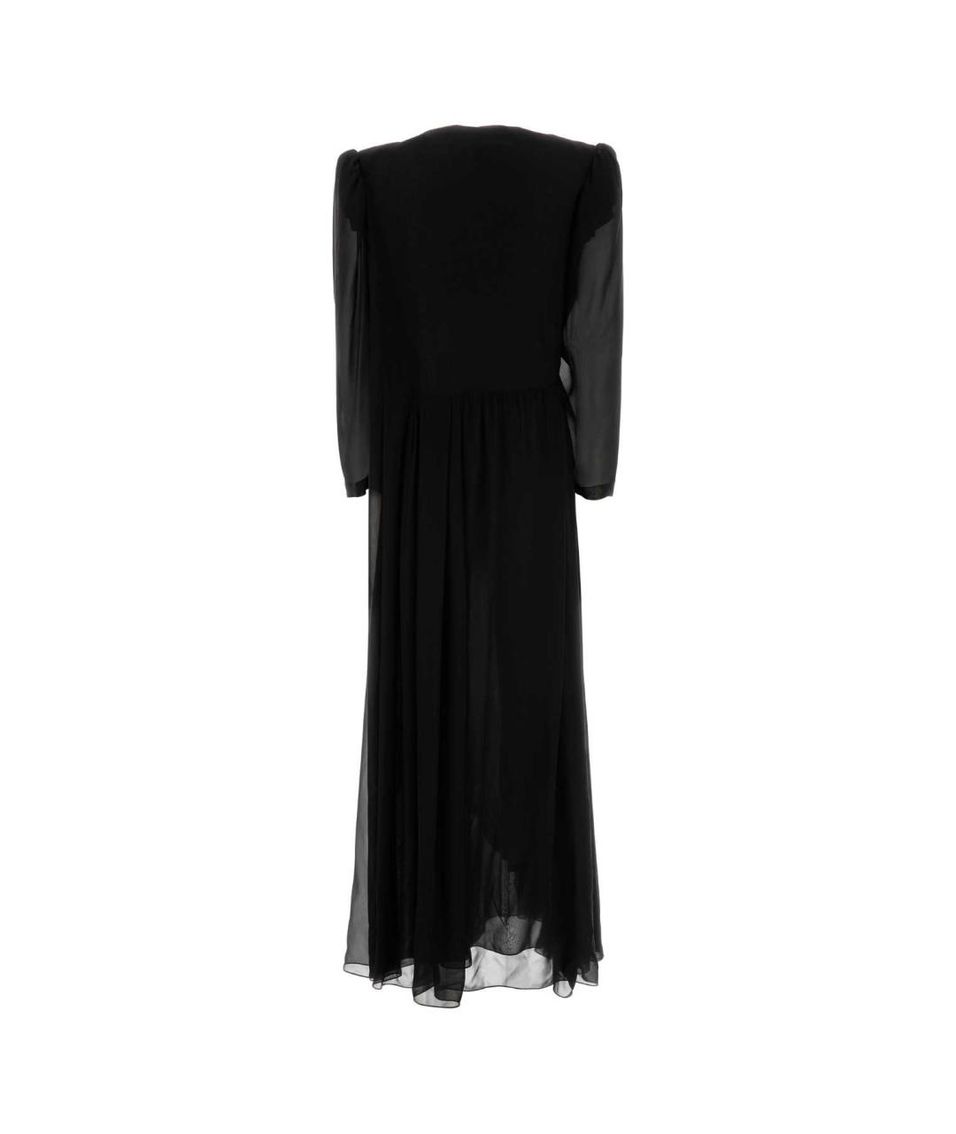 BALENCIAGA Черное шелковое вечернее платье, фото 2
