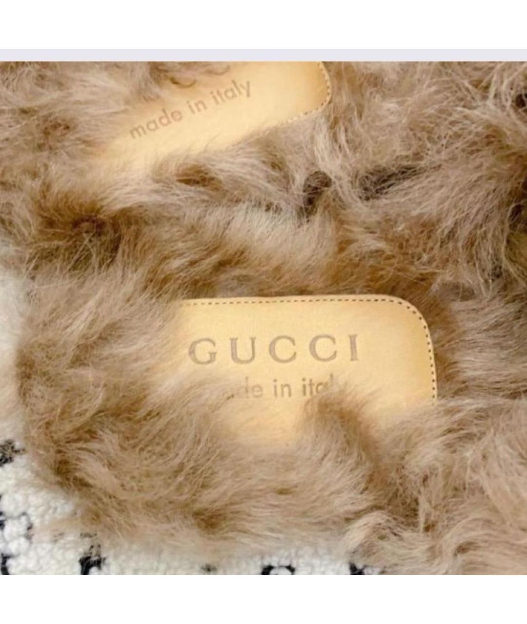 GUCCI Бежевые лоферы, фото 6