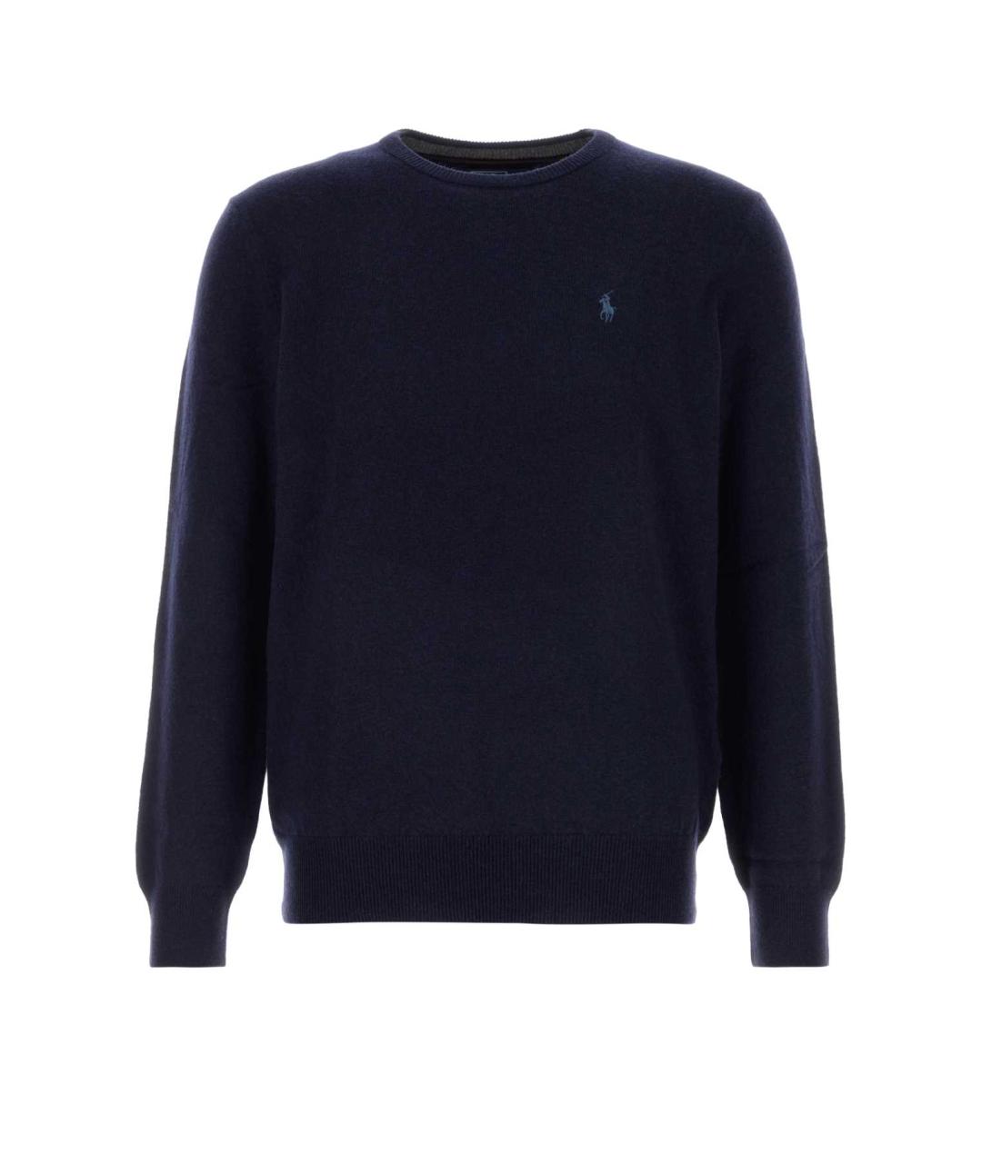 POLO RALPH LAUREN Темно-синий шерстяной джемпер / свитер, фото 1